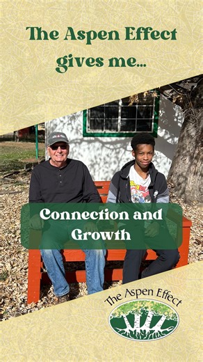 Our next “What Has The Aspen Effect Given You?” story is here, and this one shows what true mentorship can look like. Tom and Vernon spent the fall learning and growing together. Vernon came in with little experience using tools, and Tom brought patience and encouragement to every session. They spent time with the animals, which is where the real calm and confidence showed up, and they also worked on a bench for the ranch. Their last session ended with Vernon receiving his own tool set. This is 