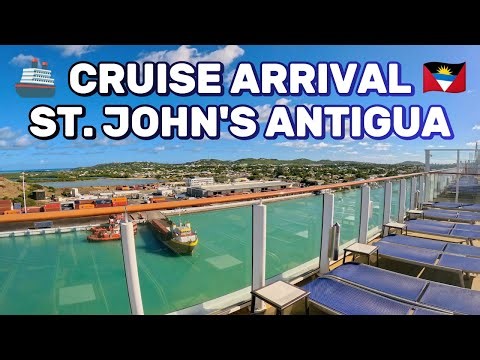 CARIBBEAN Cruise Arrival to St. John’s Antigua 🇦🇬 Ship POV Vlog