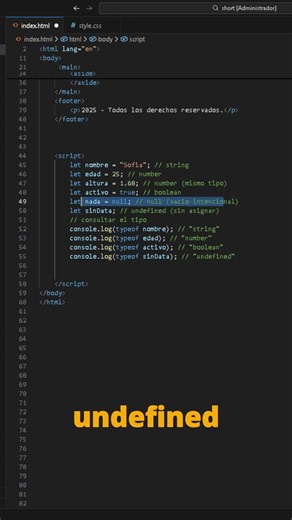 JavaScript desde cero part 3 | Tipos de datos
