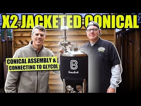 HOW TO CONNECT the BrewBuilt X2 Jacketed Conical Fermenter to GLYCOL & FULL ASSEMBLY | MoreBeer!
