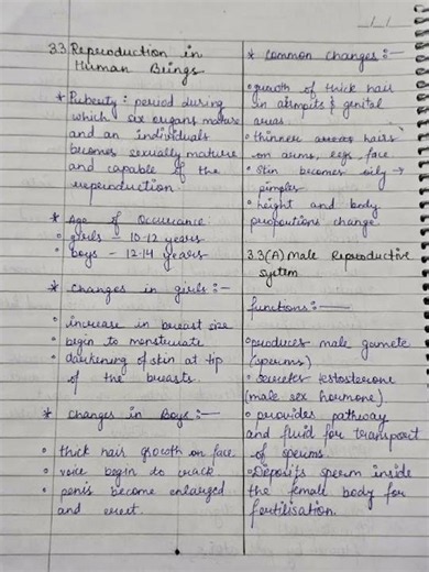 Class 10 Biology| How Do Organisms Reproduce?🎀🫀 Complete Notes Part 2 #edit #class10science#biology