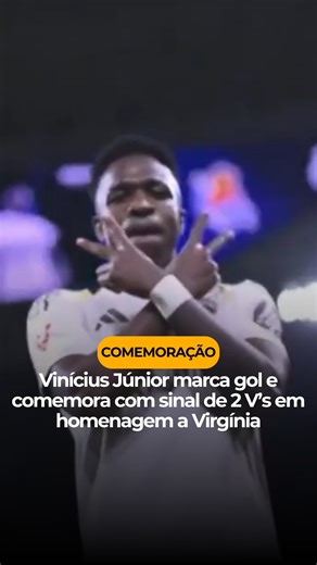 TV PodW on Instagram: "Vini Jr. marca, faz gesto em homenagem a Virgínia e Real Madrid goleia a Real Sociedad pela La Liga O Vini Jr. foi um dos destaques na vitória do Real Madrid por 4 a 1 sobre a Real Sociedad, em partida válida pela La Liga. O atacante brasileiro marcou um dos gols da goleada e chamou atenção na comemoração. Após balançar as redes, Vini Jr. fez o sinal de dois “V’s” com as mãos, gesto interpretado como uma homenagem à influenciadora Virginia Fonseca. Com o resultado, o Real 