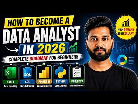 How To Become Data Analyst in 2026 🚀 Complete Roadmap (No Coding + ₹10 LPA)