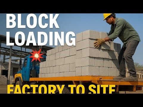 Non-Stop Solid Block Loading 💥 | Factory to Site Transport #gokakbricksandblocks #construction