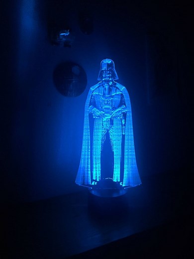 Darth Vader Hologram LED Star Wars Desk Lamp With Remote | Engraved Acrylic Night Light Sci-fi Decor Gift for Fans Hololight Base Upgrade - Etsy