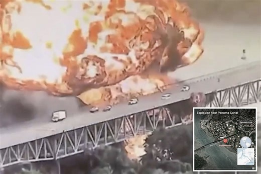 Wild video shows fireball consume Panama Canal’s Bridge of the Americas, killing one