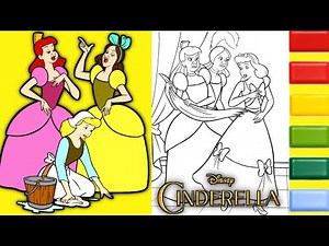 Cinderella Coloring Video #32 | Coloring Disney Princess Cinderella and Stepsisters