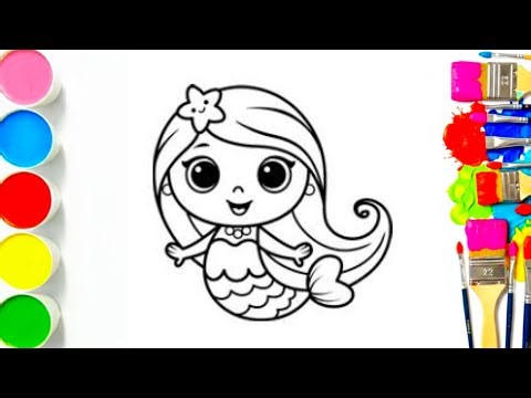 How to Draw a Cute Mermaid | Easy Step by Step