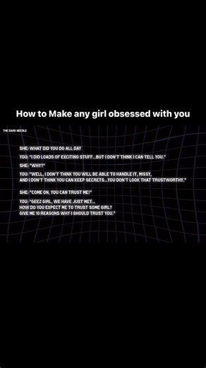 611K views · 7.5K reactions | Discover the secret to easily making any woman obsessed with you. Learn the mindset and techniques that transform interactions and create irresistible attraction. Watch now to unlock the key to effortless charm and confidence. My Free eBook : My Online Course On How To Get Women #datingtips #psychology #datingadvice101 #psychologyfacts #dating #datinglife | Thedarkneedlee | Facebook