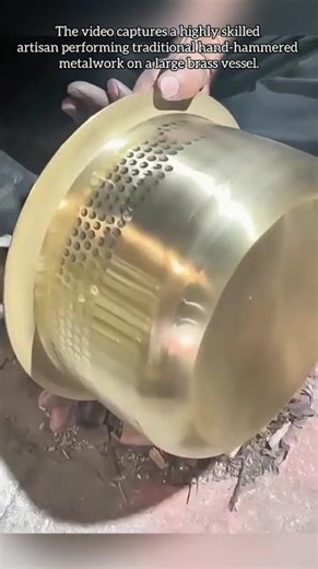 Traditional Hand-Hammered Brass Coppersmithing Artisan