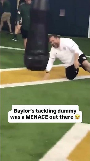 Never Turn Your Back On A Moving Tackling Dummy 😭