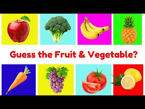 Can You Guess the Fruit or Vegetable? 🍎🥦 | Fun Learning Game for Kids | Kids Learning Video
