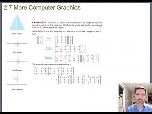 Homogeneous Coordinates (Math 204 Section 2.7 video 2)