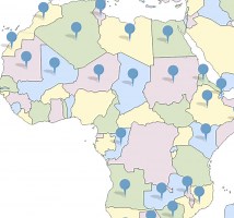 Mapa político de África - 25 países