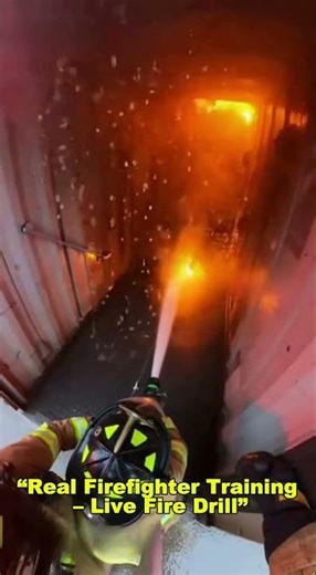 Real Firefighter Live-Fire Training Under Extreme Conditions 🔥