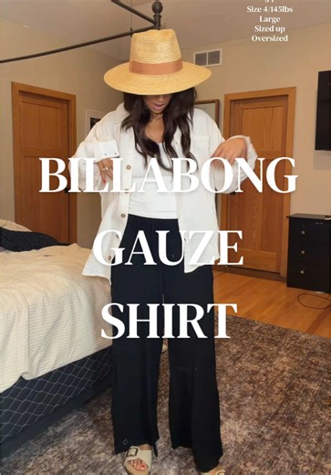 Billabong 100% Cotton Gauze Button Down Shirt Review