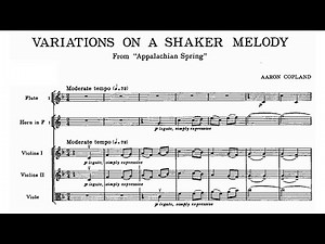 [Score] Copland - Variations on a Shaker Melody (from Appalachian Spring)