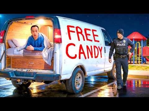 24 Hours in a Free Candy Van