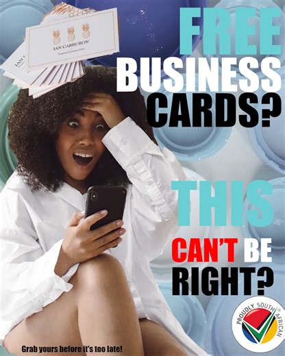 📢𝗣𝗥𝗢𝗠𝗢: 100 FREE Full Colour Business Cards, just pay for shipping! Yes, you read correctly, we are giving away free business cards with zero catches or fine print, besides that the offer is only available for new customers and that you must pay for shipping or collect from our Cape Town Factory. (Pargo delivery R99 or to your door for only R139) Order yours online at: https://canvasandmore.co.za/products/business-cards-double-sided 𝗜𝗠𝗣𝗢𝗥𝗧𝗔𝗡𝗧: 𝗨𝘀𝗲 𝘁𝗵𝗲 𝗗𝗶𝘀𝗰𝗼𝘂𝗻𝘁 𝗖𝗼𝗱