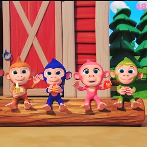 313K views · 2.6K reactions | Five Little Monkeys Jumping on the Bed...