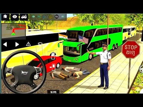 😭Bus Crash🤯with Police😨Stop Signal Ignored | Bus Simulator Indonesia Gameplay