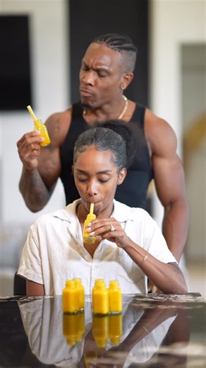 Darryl Williams on Instagram: "I couldn’t let a little bloating ruin my wife’s day.. Mango anti-bloat shots for the win. Made with mango, ginger, turmeric, pepper, lemon, and ACV all can be very powerful natural ingredients when used the right way. They definetly have an acquired taste though lol. Decided to blend instead of juicing. I like them thick.. All recipes will soon be on our substack. 🔗 🔗Link in bio under FOOD 🔗🔗"