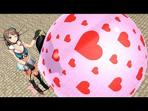 【艦これ/MMD】摩耶と巨大風船 Maya inflate to pop huge balloons