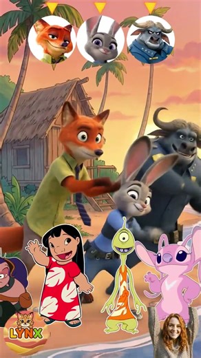 Zootopia Nick, Judy y Bogo en el Mundo de Lilo & Stitch #zootopia #zootopia2 #judyhopps