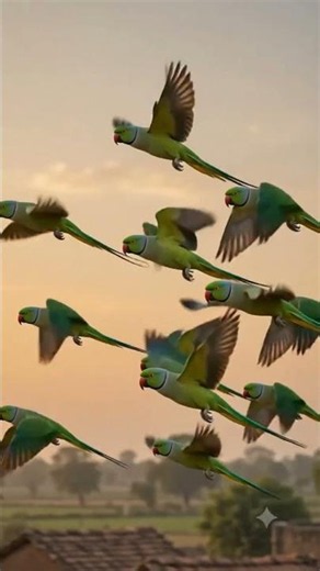 Amazing Green Parrots Gathering on a Tree | Nature Documentary 4K
