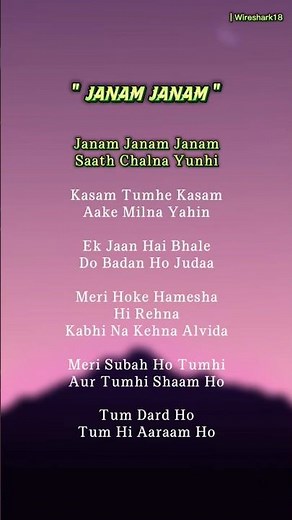 TRY WITH YOUR OWN VOICE 🤍- JANAM JANAM SONG LYRICS 🎶#song#lyrics#songlyrics#trywithyourownvoice