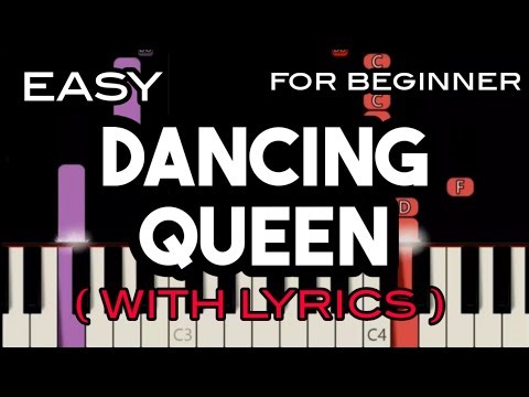 DANCING QUEEN ( LYRICS ) - ABBA | SLOW & EASY PIANO