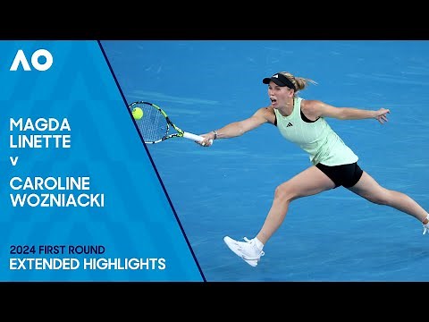 Magda Linette v Caroline Wozniacki Extended Highlights | Australian Open 2024 First Round