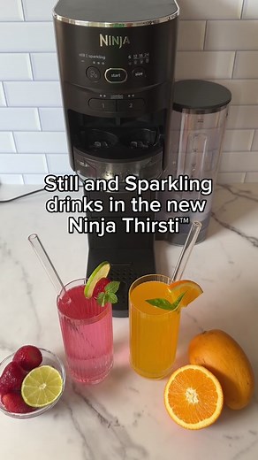 Loving these drink combos ✨berry✨ much. 🍓 The Ninja Thirsti™ Drink System has a still option and three sparkling level options, letting you customize the perfect drink. Pre-order now in bio. #NinjaThirsti