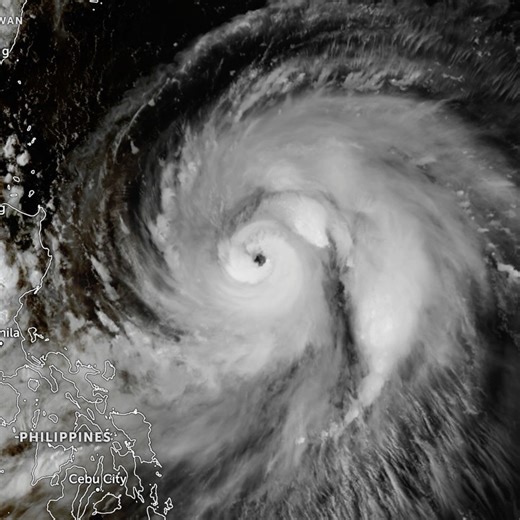 Zoom Earth on Instagram: "Super Typhoon #Ragasa (#NandoPH) hastily strengthens in the Philippine Sea. Winds have reached 270 km/h (165 mph), equivalent to a Category 5 hurricane while tracking toward the Babuyan Islands of the northern Philippines."
