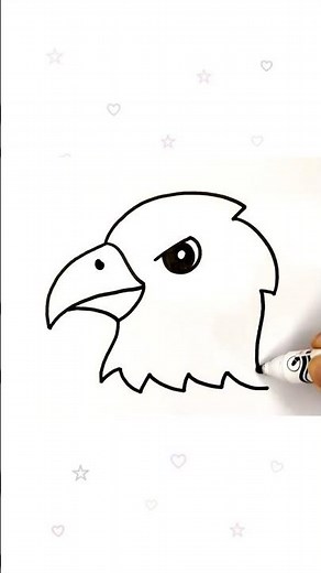Easy Eagle Drawing 🦅