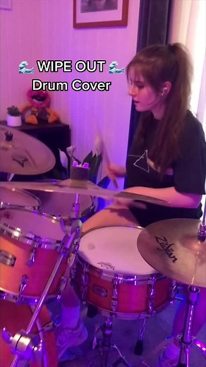 Wipe Out Drum Cover by Female Musician
