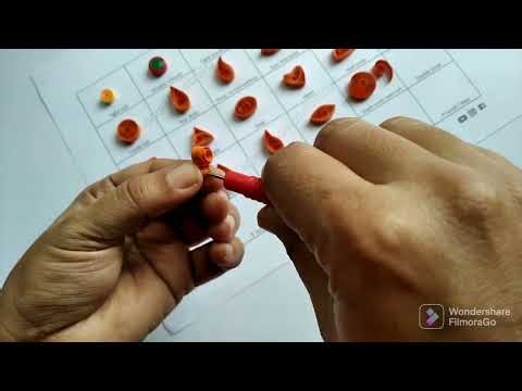 9 Quilling Scrolls in paper quilling 