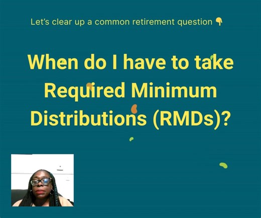 Let’s clear up a common retirement question 👇 When do I have to take Required Minimum Distributions (RMDs)? 🔹 If you turned 73, the IRS now requires withdrawals from: • Traditional IRAs • 401(k)s • Other tax-deferred retirement accounts 🔹 Your first RMD must be taken by April 1 of the year after you turn 73 🔹 Every year after that? By December 31 ⚠️ Miss it and the penalty can be severe. (The IRS has zero chill about this.) Smart planning can help reduce the tax impact—and avoid surprises. E