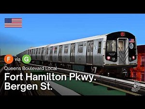 OpenBVE: FORT HAMILTON PKWY. to BERGEN ST. (New York City Subway (F) via (G) Train)