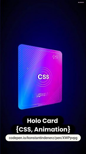 Holographic Card using ONLY CSS - 5 Trending Codepens