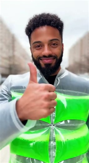 Transparent Glow Paint Jacket Looks Unreal #ai #fypシ #fashion #diy #liquidfilledjacket