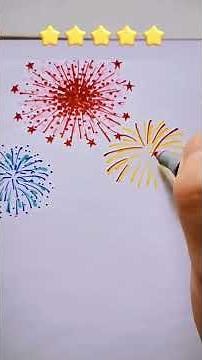 Comment dessiner un feu d'artifice ? #shorts
