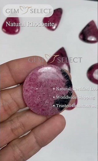 💎 Rhodonite | Natural, Certified Loose Gemstones 💎