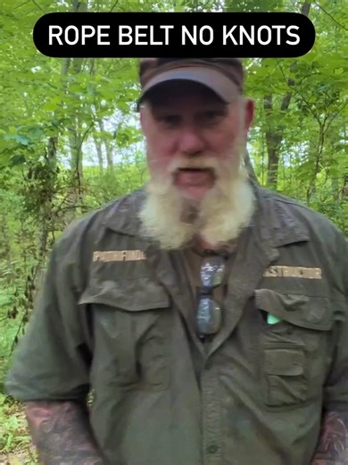 No Knot Rope Belt Technique for Outdoor Life