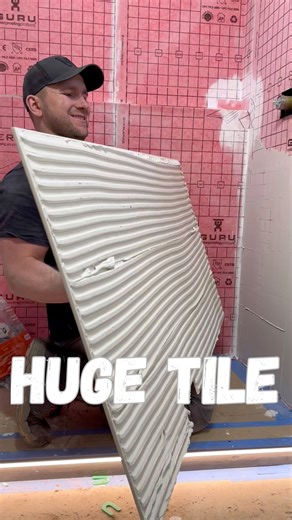 426K views · 1.1K reactions | PRO TUTORIAL! How to install huge tile in our bathroom! #remodel #construction #homerenovation #realestate #design #entrepreneur #interiordesign #renovation #homedecor #tools #diy #carpentry #work #asmr #designer #homemade #engineering #houserenovation #homemakeoveronabudget #diyrenovation | Misha Panchishak | Facebook