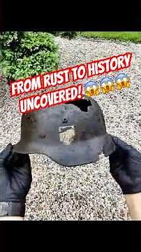WW2 German M35 Helmet – Decal Revealed After Cleaning #battlefield #relic #restoration