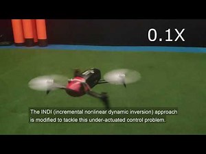 Incremental Nonlinear Control of a Quadrotor with Complete Loss of Two Opposing Rotors.