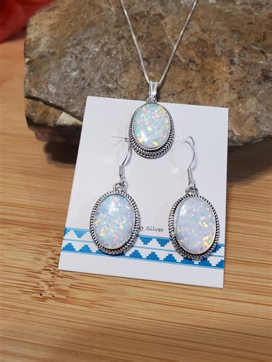 Fire Black Opal Jewelry Set/white Opal Jewelry/white Fire Opal Earring/opal Necklace/opal Jewelry Sets/gift for Her/ll1003 - Etsy