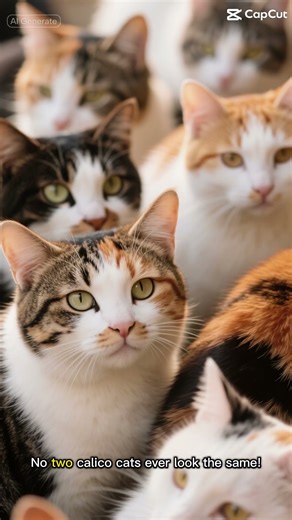 99% of calico cats are female These colorful beauties are full of surprises🐾 #CalicoCats #CatFacts