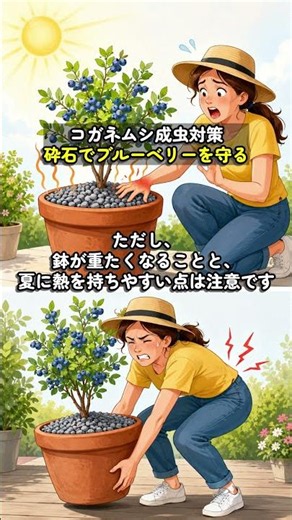 How to Prevent Scarab Beetle Eggs in Blueberries: Protecting Pots with Crushed Stone Mulch
